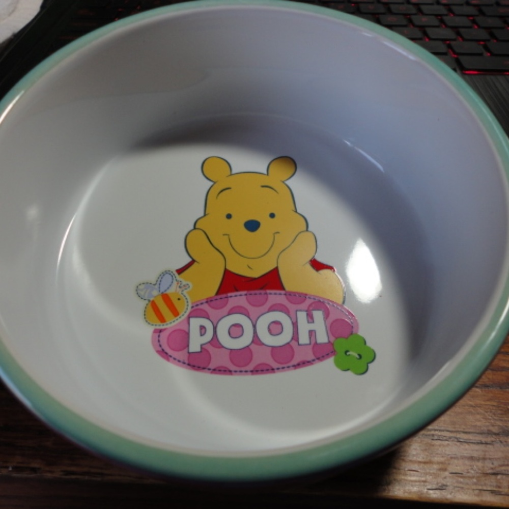 Disney “POOH” matched set of food/water bowls